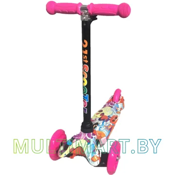 Самокат 21st Scooter Mini PK 038Z3 розовый, прозрачные колёса